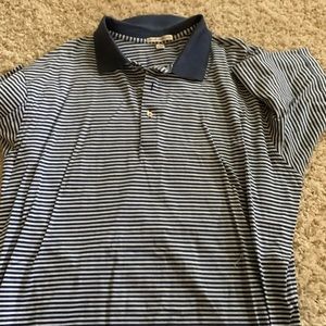 Peter millar dress shirt blue and white stripes